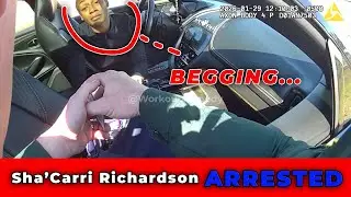 Sha&rsquo;Carri Richardson Arrested for 104 MPH?! Bodycam Video Is Wild #bodycam  #track #news
