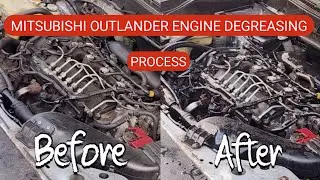 Mitsubishi outlander dirty engine degreasing / cleaning process. 
