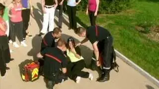 Flashmob zumba 2013 des pompiers de Saint Priest