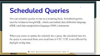 Scheduled Queries in Google BigQuery - DEMO