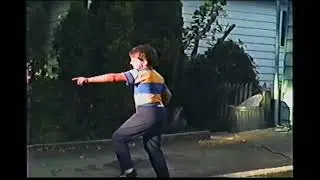 Jason and Chris Yule playing outside 1987