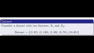 Principal Component Analysis | Consider a dataset with two features, X1 and X2
