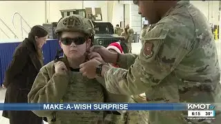 &lsquo;From Devastation to Hope&rsquo;: Make-A-Wish kid gets surprise day on Minot Air Force Base