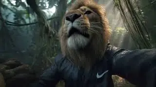Wait&hellip; is that lion TAKING A SELFIE ?! Bearded Lion Takes a Jungle Selfie Like a Pro 📸🦁🔥 #Shorts