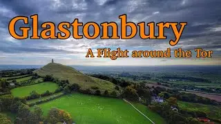 Camper Van drive to Glastonbury Tor for a Dawn Drone Flight