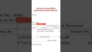 My salary as an Executive Assistant in CBIC after 1 increment #ssccgl #ssc #cgl #motivation #salary