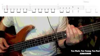 Too Much, Too Young, Too Fast by Airbourne - Bass Cover with Tabs Play-Along