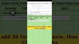 Generate Random Sales Targets in Excel with RANDARRAY!  #excel #excelshortcuts #viralshort2025