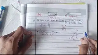 21. If Cot&theta; = 15/8 , then evaluate (1+sin&theta;(1-sin&theta;)/(1+cos&theta;) (1-cos&theta;) | Ex-10 | Anuj Arjun Classes
