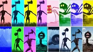 siren head and house head all battles | fun collors  #amazing #coffindance #sirenchallenge 