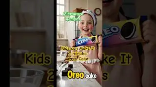 Kids Easy Oreo Cake Recipe|2 minutes Cake| 3 ingredients |AI kids Cooking School #foodiegirl