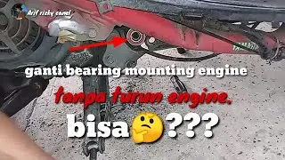 The Yamaha Ego S engine mounting bearing is damaged and how to replace it without removing the en...