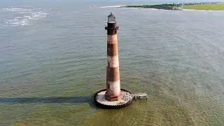 Morris Island Lighthouse Drone Flight - Folly Beach, SC