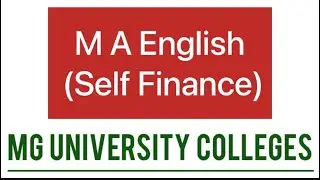 M A English - (Self Finance) - MG University Colleges