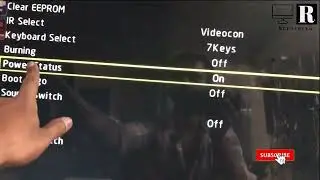 videocon led tv mapping problem , videocon service menu code