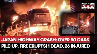 Japan Highway Crash: Over 50 Vehicles Pile-Up Amid Snow, Fire Erupts| 1 Killed, 26 Injured
