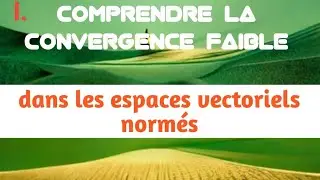 Convergence faible dans les espaces vectoriels normés; définition et propriétés.