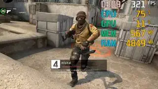 AMD Radeon R7 260X -- Intel Core i5-3470 -- CSGO FPS Test Dust 2 1024X768