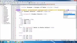 HTML - Rowspan and Colspan in Table Tag