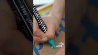 Drawing on a pinboard with the STABILO FREE Acrylic marker 😍​