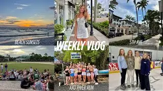 VLOG: Axo river run, 5th ave, & beach sunsets
