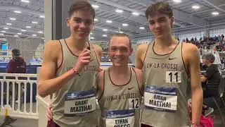 UW-La Crosse after the 5k at the 2024 D3 Indoor Nationals