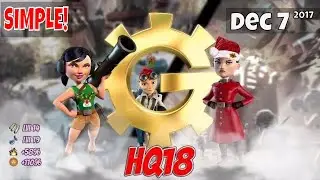 Boom Beach - (HQ18) War Factory Unboosted - Dec 7/2017
