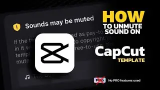 How To Unmute Sound On CapCut Template | 2024