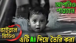 টিকটক ভাইরাল বাচ্চা | বন্যার পানিতে ভাইরাল বাচ্চা । ai generat photo | Luma ai edi