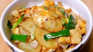 Eggs and potatoes are a super delicious and nutritious dish, Fried eggs and potatoes a tasty combo