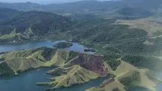 Flying over Lake Sentani