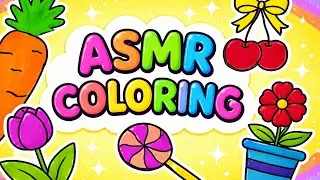 ASMR Colouring | Relaxing Colouring  | Fun and Cute Elements 