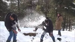 Fresh snowfall attracts tourists at Patnitop