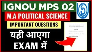 IGNOU MPS 002 Important Questions | IGNOU M.A Political Science 1st year Important Questions_MPS 002