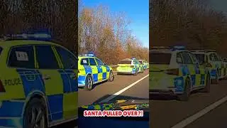 Father Christmas Stopped by 4 Police Cars in England 😳🎅🚔 #shorts