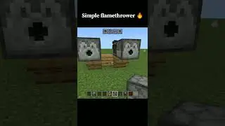 Minecraft Simple Flamethrower 🔥 | Easy Build #shorts#minecraft#hakergamer
