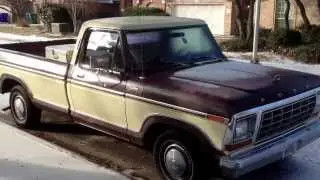 1978 Ford F150 cold weather start, just for fun. Stock original Cleveland 400.