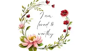 #41 | Positive Affirmation | Watercolor Painting 🎨 | Flower Wreath