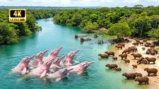 Relaxing Walk In The Amazon: Pink Dolphins, Capybaras & The Gentle Giants (4K HDR)