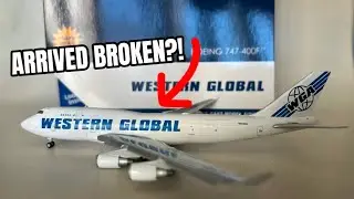 Unboxing the brand new Gemini jets western global 747-400F 1:400 scale (CAME BROKEN)