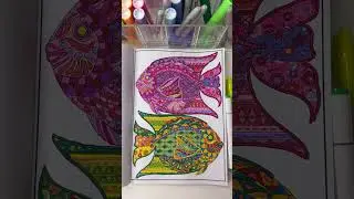 Fish 🐠 #arttherapy #coloringtherapy #arttherapy #coloringbookforadults #calm #meditation #relax