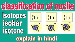 classification of nuclie || isotopes || isobar || isotones || explain in hindi || everything hint