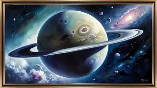 Blue Abyss | Celestial Artworks ✨| Contemporary Oil Painting | Screensaver Art Gallery for TV