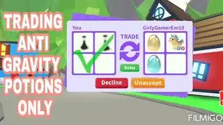Trading Anti gravity potions in Adopt me | Aqu the budgie gaming