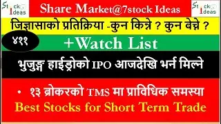जिज्ञासा-प्रतिक्रिया ४११/share Market।NEPSE।share market news।question answer।stock ideas।stockideas
