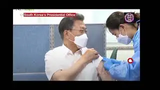 Momen Presiden Korsel Moon Jae-in Disuntik Vaksin AstraZeneca {Flashback Covid-19}