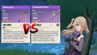Fischl Hamayumi Bow vs Compound Bow Comparison | GENSHIN IMPACT