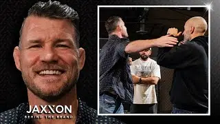Michael Bisping and Jon Anik Action at the Jaxxon House