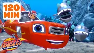 120 MINUTES of Crusher Builds Robots & Gabby's Mechanic Missions! 🦈 | Blaze and the Monster Machines