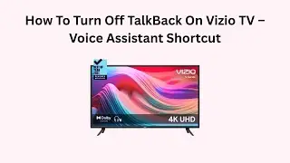 How To Turn Off TalkBack On Vizio TV &ndash; Voice Assistant Shortcut